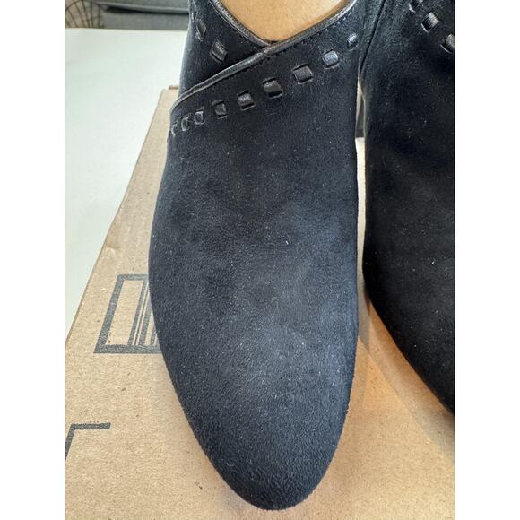 LifeStride Shoes Womens Size 5W Black Suede Booties Soft System Heels Flex Zip - Picture 2 of 10